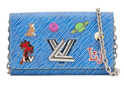 Pins Twist Wallet On Chain, Epi, Blue, SP3197, 3*